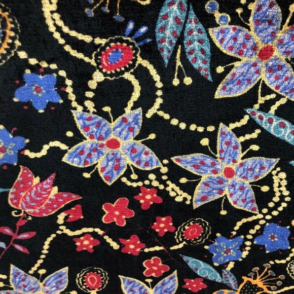 Fiorucci Form Fitting Dress; Light Velvety Floral Print from Somewhere in Italy - Picture 4 of 7